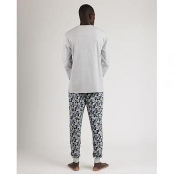 Pijama largo de hombre de punto gris Mickey Jeans by Pequeños Gigantes