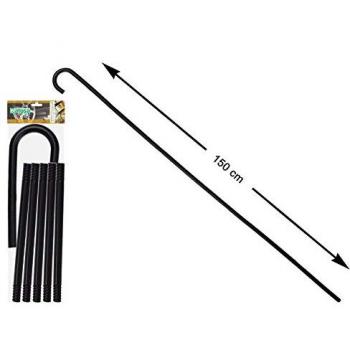 Bastón Plegable Negro de 150 cm - Accesorio para Disfraz - BB Carnival