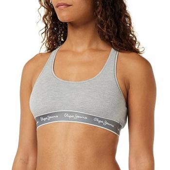 Sujetador Deportivo Algodón Gris Pepe Jeans para Mujer