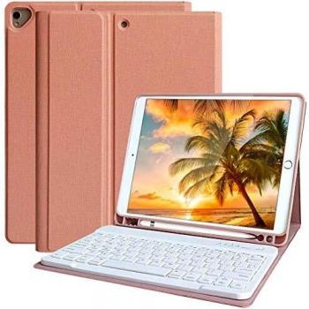 Funda Teclado iPad 10.2, Funda iPad 2020 con Ranura para Lápiz y Español