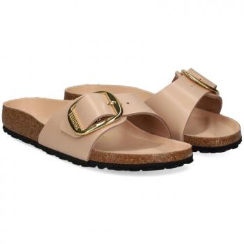 Birkenstock Madrid Big Buckle Sandals, Beige female, Size: 7 UK / Size: 10 US