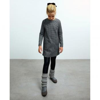 Sfera - Vestido vichy pequeño, vestido de manga corta, estampado de cuadros vichy, corte recto, tejido ligero y transpirable, ideal para primavera-verano