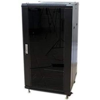 powergreen Armario Rack de Suelo con Ruedas 19IN 32u con Puerta de Cristal y Puerta Trasera Metálica Medidas 600x800x1610 Rac-32680-st