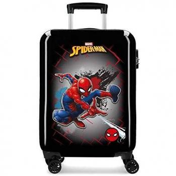 Marvel Spiderman Red Maleta de Cabina Negro 38x55x20 cms Rígida ABS Cierre combinación 34L 2,6Kgs 4 Ruedas Dobles Equipaje de Mano