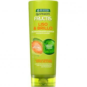 Garnier Fructis Liso & Brillo Acondicionador Fortificante para Cabello Rebelde o Difícil de Alisar