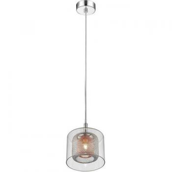 Lámpara colgante Laure Cromo 1 bombilla 25cm cromada