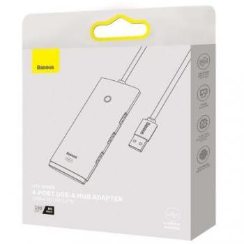 Baseus Hub de Interfaz USB 3.2 Gen 1 (USB-A a 4xUSB-A 3.0 5Gb/s) Negro
