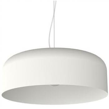 Lámpara de techo monoclor Lumicom - tuzzi, lámpara colgante moderna de metal para salón y cocina, forma cilíndrica, diámetro ajustable de 40 cm a 50 cm (color blanco)