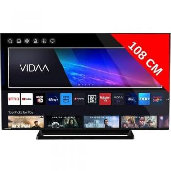 Televisor Smart QLED Toshiba 43 4K Ultra HD HDR con 3xHDMI y WiFi