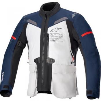 Chaqueta Textil Impermeable Alpinestars ST-7 2L Gore-Tex Gris Hielo-Azul Oscuro-Negro 3XL