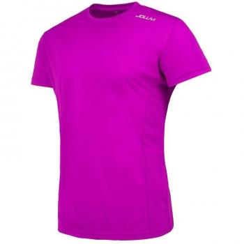 Camiseta de running Joluvi Duplex para hombre color rosa, ligera, transpirable, con tecnología de secado rápido y diseño ergonómico