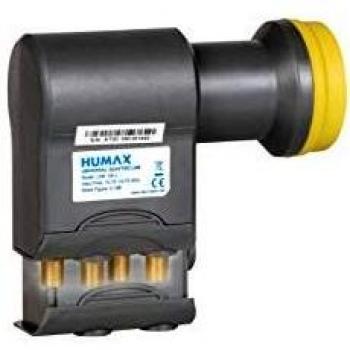 LNB Quattro Humax 106 Gold Universal con 4 Salidas, Filtro LTE, Protección Climática y Bajo Ruido de 0.1 dB