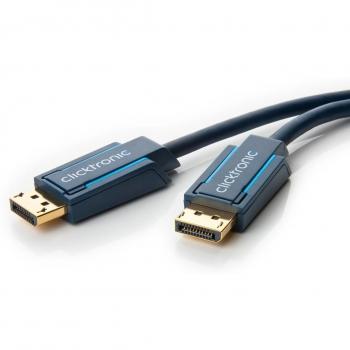 Clicktronic Cable certificado DisplayPort 1.2 / 4K@60Hz / Alta Velocidad 21.6Gbps / Compatible con FreeSync y G-Sync, Gaming, UHD TV, Pantalla, Monitor / 2M