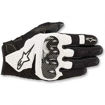 Alpinestars SMX-1 Air V2 Motorcycle Gloves - Black/White Size S