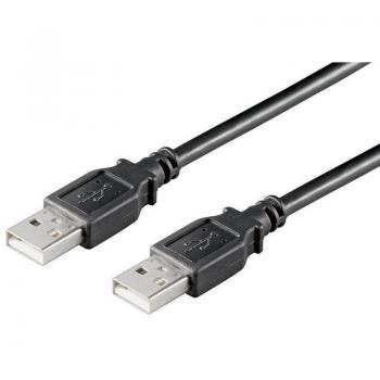 Lanberg CA-USBA-20CU-0010-BK Cable USB 2.0 Tipo A Macho a Macho 1 Metro Negro