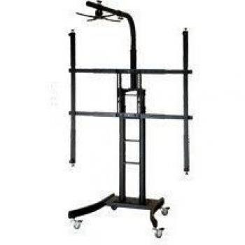 SOPORTE MOVIL PHOENIX PARA PIZARRA DIGITAL NEGRO HASTA 50KG CON SOPORTE PARA VIDEO - PROYECTOR + RUEDAS INCLINACION 30Âº