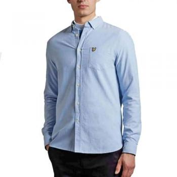 Lyle & Scott Regular Fit Lightweight Oxford Shirt in Blue