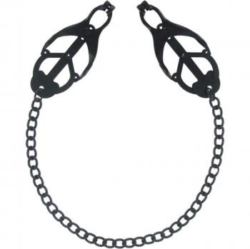 Monarch Noir Nipple Vice - Nipple Clamps, Adjustable Tension, Soft Silicone Tips, Durable Metal Construction, Elegant Design