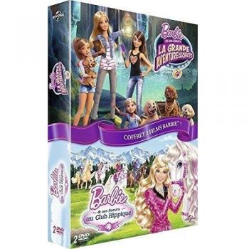 Coffret 2 films Barbie et ses soeurs : Au club hippique + La grande aventure des chiots [Francia] [DVD]