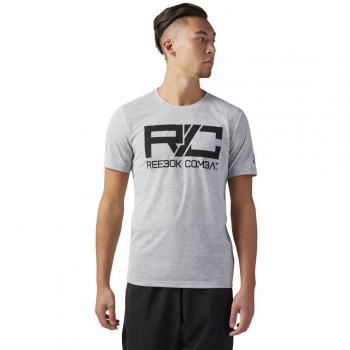 Reebok Combat Mark Tee Camiseta, Hombre, Gris