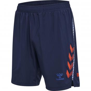 Hummel Pantalones Cortos Pro Grid Game - Pantalones cortos de fútbol, fabricados en material ligero y transpirable, diseño clásico con cintura elástica, tecnología de secado rápido, logotipo de Hummel en la pierna