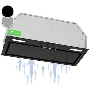 Campana extractora empotrada Klarstein Camila 70 cm 397 m³/h LED Touch acero inoxidable negro