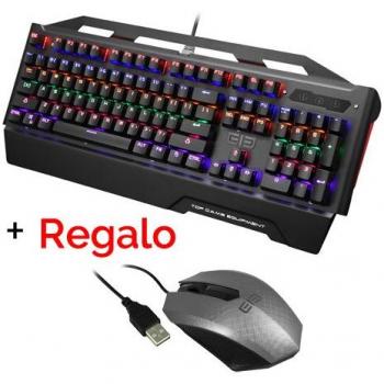 Teclado gaming mecanico Elephone Game 2 colores USB. TTC Blue Switch. Raton Optico USB de regalo.