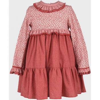 Vestido de niña rojo de manga larga La Ormiga 1060090510