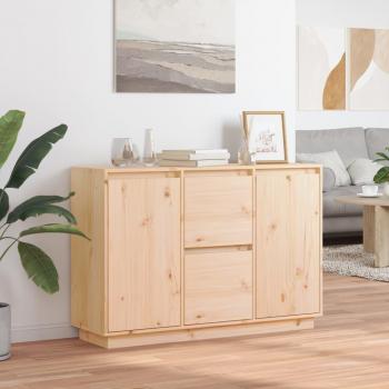 Aparador de madera maciza de pino 110x34x75 cm Vidaxl Marrón