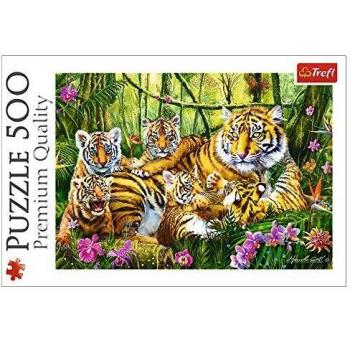 Puzzle 500 Piezas Familia de Tigres - Trefl Premium
