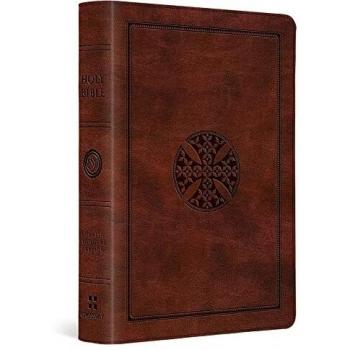 ESV Large Print Compact Bible: English Standard Version Compact, Trutone Brown, Mosaic Cross