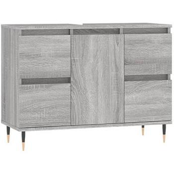 Mueble de baño madera de ingeniería gris Sonoma 80x33x60 cm