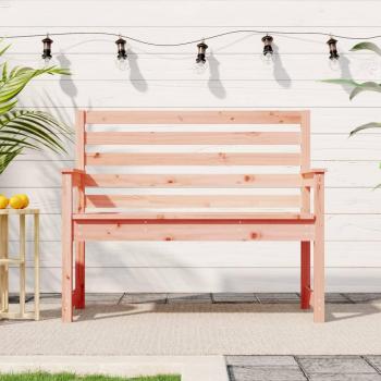 Banco de jardín de madera maciza Douglas 109x48x91,5 cm Marrón