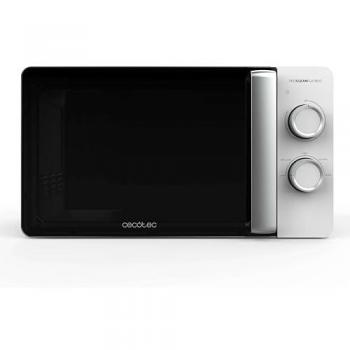 Microondas Cecotec Proclean 3010 Flatbed 20L, 700W, Diseño Compacto, Interior Cerámico, Modo Descongelación, Temporizador 30 Min, Tecnología 3Dwave