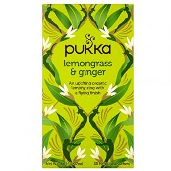 (4 PACK) - Pukka Herbs - Lemongrass & Ginger | 20 sachet | 4 PACK BUNDLE