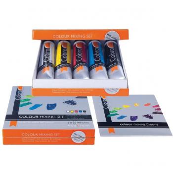 Royal Talens Cobra Artists' Water Mixable Oil Color Set, 10 x 40 ml Tubes with Accessories
