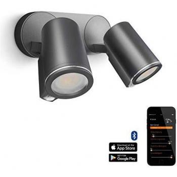 Steinel Luminaria LED Spot DUO Connect con Sensor de Movimiento 15W GU10 Negro ST058654