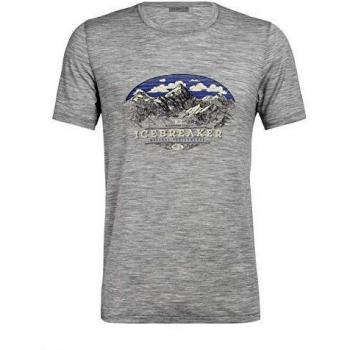 Icebreaker K2 Crest - Camiseta para Hombre, Color Gris, tamaño Medium