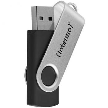 Memoria USB Intenso Office Line 128GB USB 3.2 Gen 1x1, Color Plata y Negro