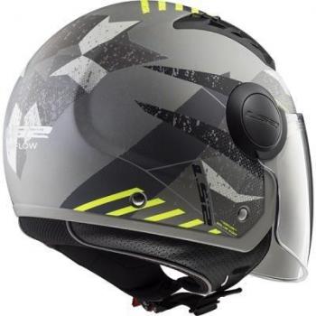 Casco jet LS2 gris camuflaje
