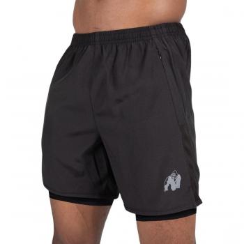 Gorilla Wear Modesto 2-in-1 Shorts Black XL