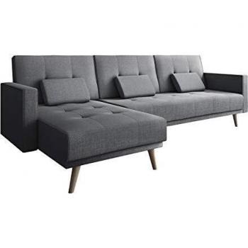 Comfort Products SelectionHome - Sofa Chaise Longue, SofaCama, Reversible, Modelo Verona, Acabado en Gris Claro, Medidas: 267 cm