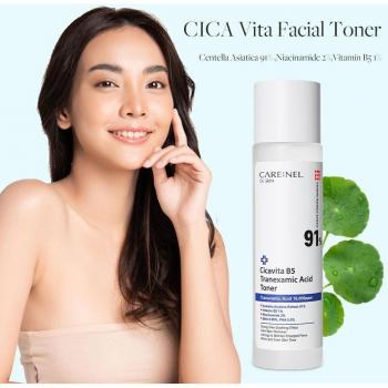 CARENEL CICA Centella Asiatica 91% Facial Toner Tranexamic Vitamin Soothing Toner Niacinamide BHA PHA pH5.5 Hypoallergenic