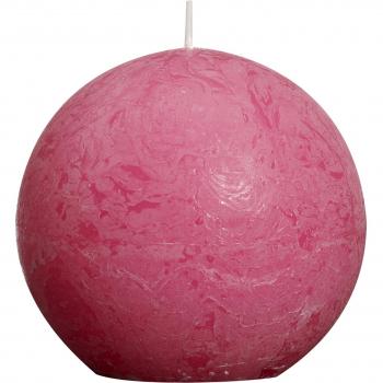 Bolsius - Vela de bola de parafina, rústica, color fucsia