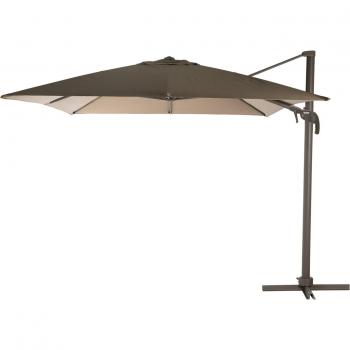 Sombrilla colgante rectangular inclinable Éléa marrón avellana 4 x 3 m - Hespéride