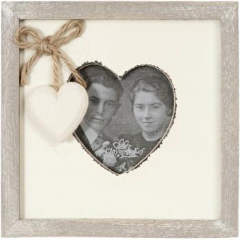 Clayre & Eef 2298 - Marco de fotos 15 x 15 centímetros de recortes Corazón