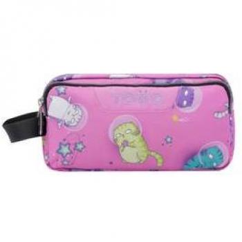 Estuche Escolar Triple Gatos Astronautas Agapec