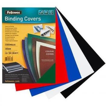 Fellowes 5136001 - Portadas para encuadernar de cartón extra rígido, A4, rojo