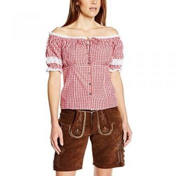Fuchs Trachtenmoden 4544 - Traje tradicional alemán para mujer, color rojo, talla S