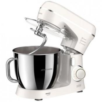 Robot Pastelero Arthur Martin AMP1531 - 800W - 10 Velocidades + Pulse - Bol Inox de 4,25L - Kit de Repostería Incluido - Beige